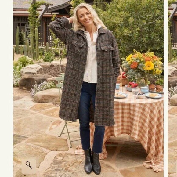 Frank & Eileen Gavin Italian Boucle Plaid Jacket - Picture 1 of 9
